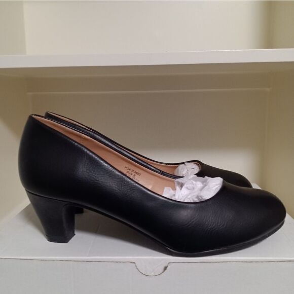 💯🔥JOURNEE COLLECTION LUU PUMP WOMEN'S SIZE 8 BLACK 🔥 - Picture 3 of 8
